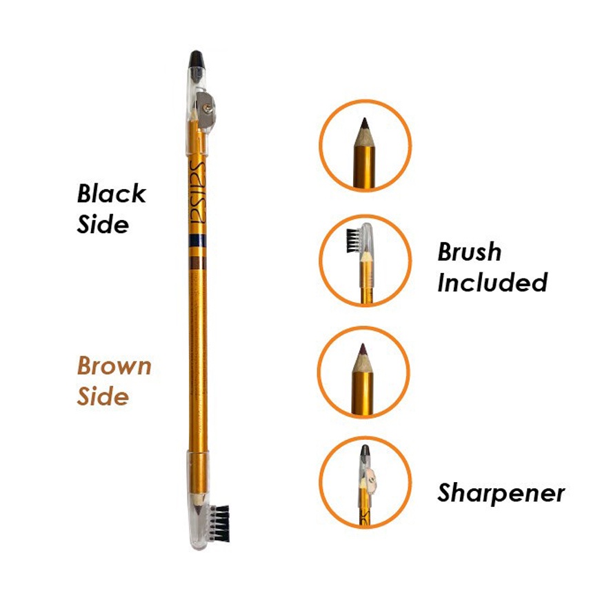 SALSA Eyebrow Pencil 4in1 Black &amp; Brown - 1Pcs