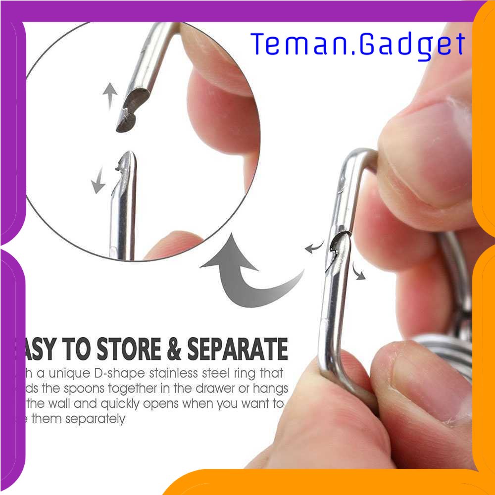 TG - DPR HOOMIN Sendok Takar Ukur Measurement Spoon Stainless Steel 6 PCS - 16752