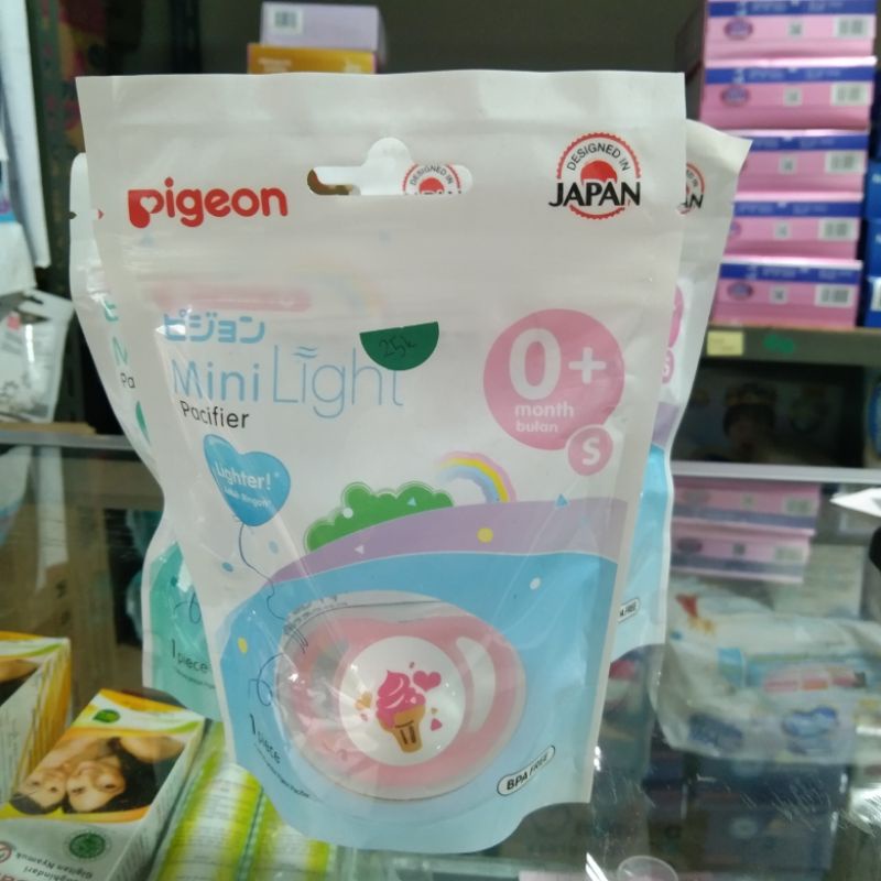 Pigeon Pacifier Size S Mini Light 0+ bulan Empeng Bayi Newborn Baru Lahir