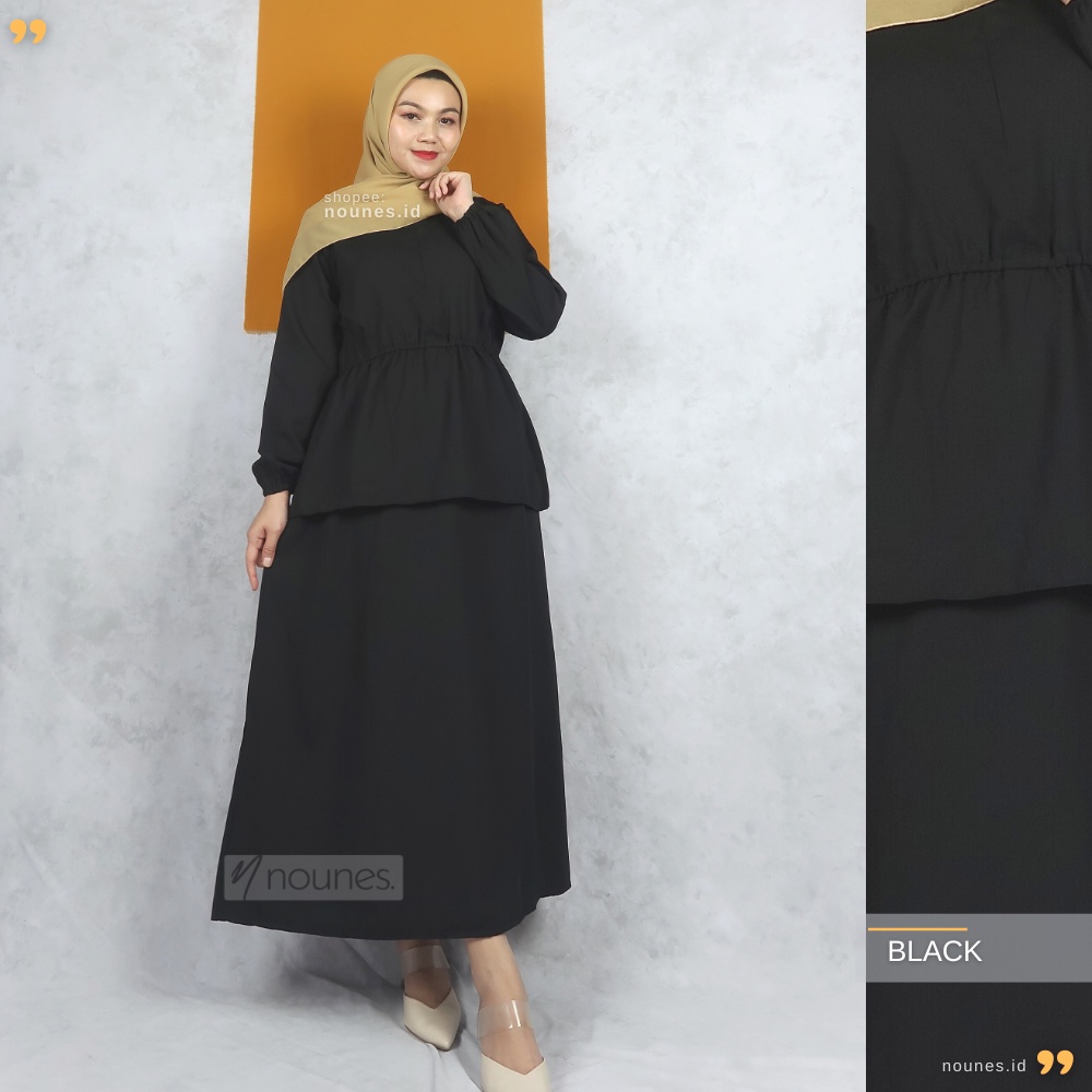 Nounes Helena Midi Dress Matt Wollycrepe Size M L XL Jumbo XXL LD 98 104 110 120
