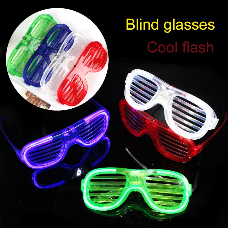 COD✨ Kacamata LED Luminous Party Pesta Nyala Malam Colorful Eyeglass Warna-warni Aksesoris Fashion Lampu Untuk Wanita -Yinmer