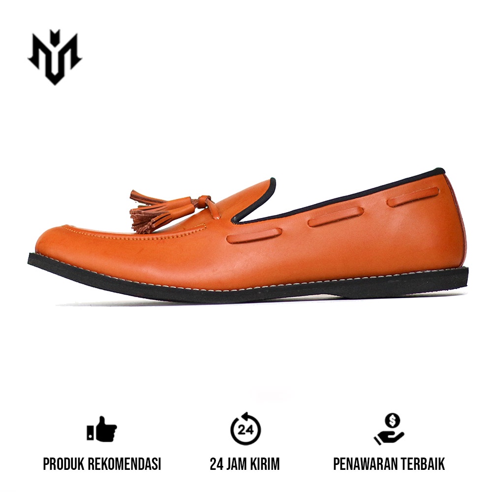 MLF x HASI - Sepatu Kondangan Laki Laki Kulit Sapi Casual Pesta Formal Resmi Nikah Lamaran Kerja Kan