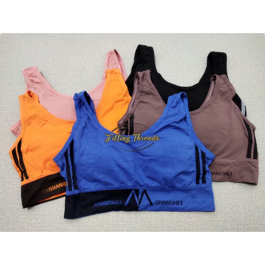 1 Pcs Sport Bra Busa Tanpa Kawat Wanita / Miniset Remaja Dewasa Impor / BH Jogging Zumba Fitness Gym