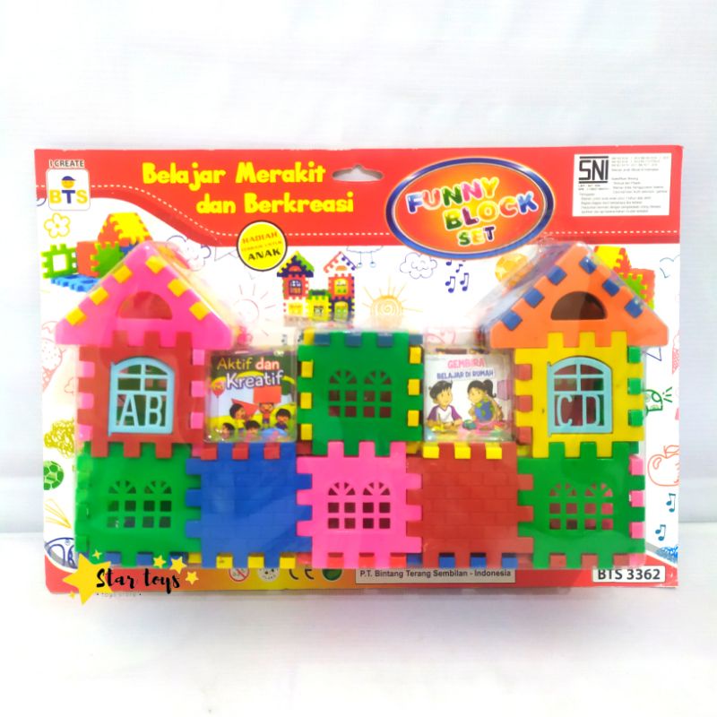 Mainan rumah rumahan funny block set
