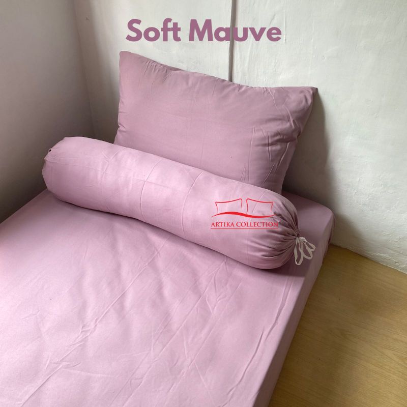 Sprei Estetik Polos Dusty Pink Tanpa Embos Bahan Polymicro Halus Ukuran 90x200 100x200 120x200 160x200 180x200