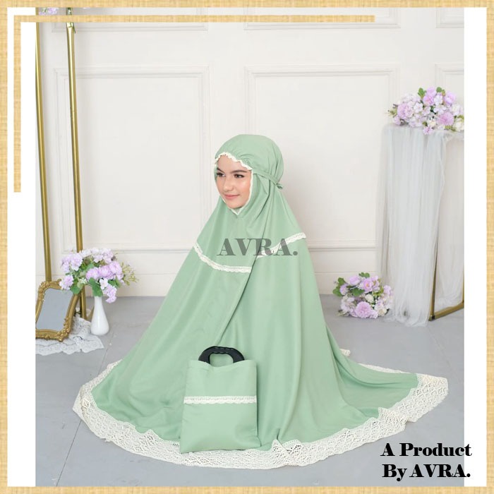 Mukena Dewasa Jumbo Mukenah 2in1 Renda Bahan Rayon Katun Adem Lembut Premium Berkualitas