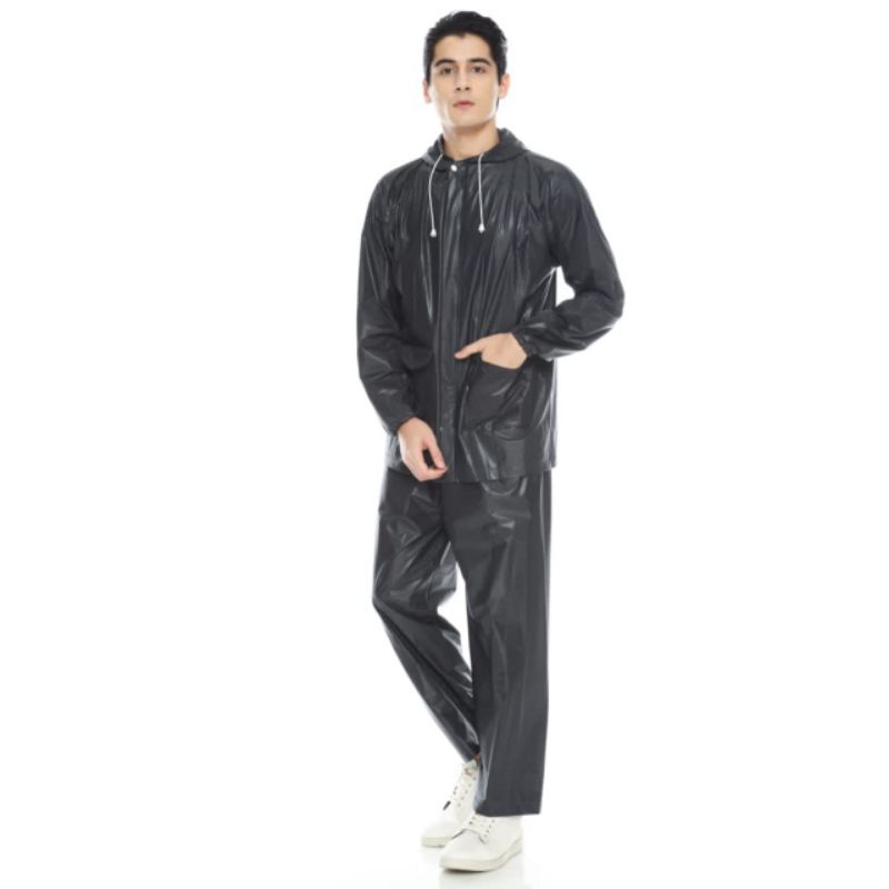 Jas Hujan Unisex Pria Wanita Raincoat Mantel Pelindung Hujan