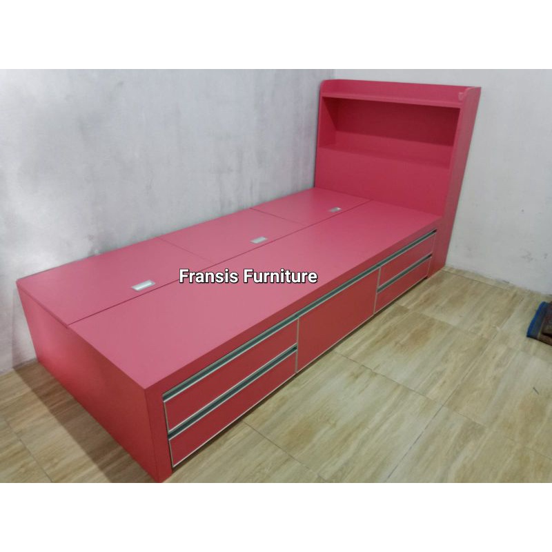 Ranjang dipan kasur laci lemari 90 100 120 140 160 180 200