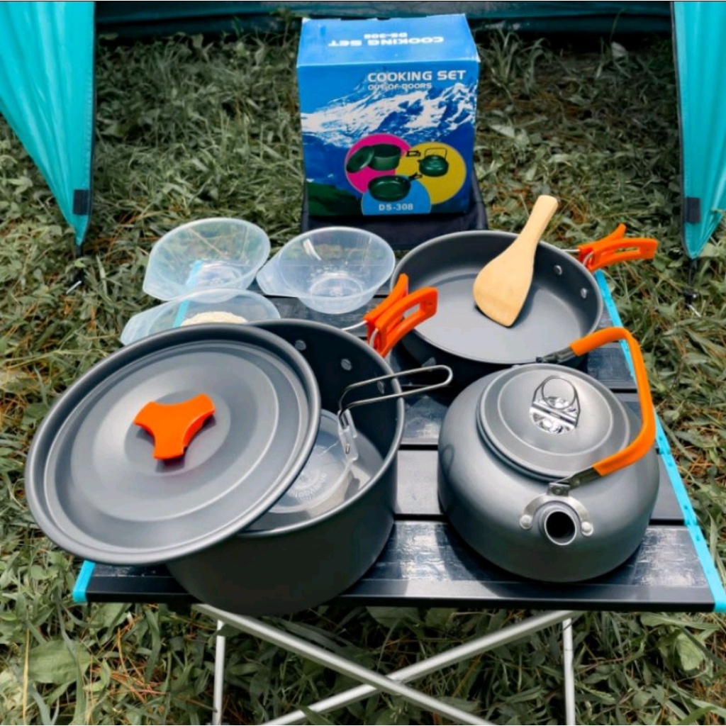 Cooking Set Plus Teko DS 300-8 3-4 Person Camping/Outdor