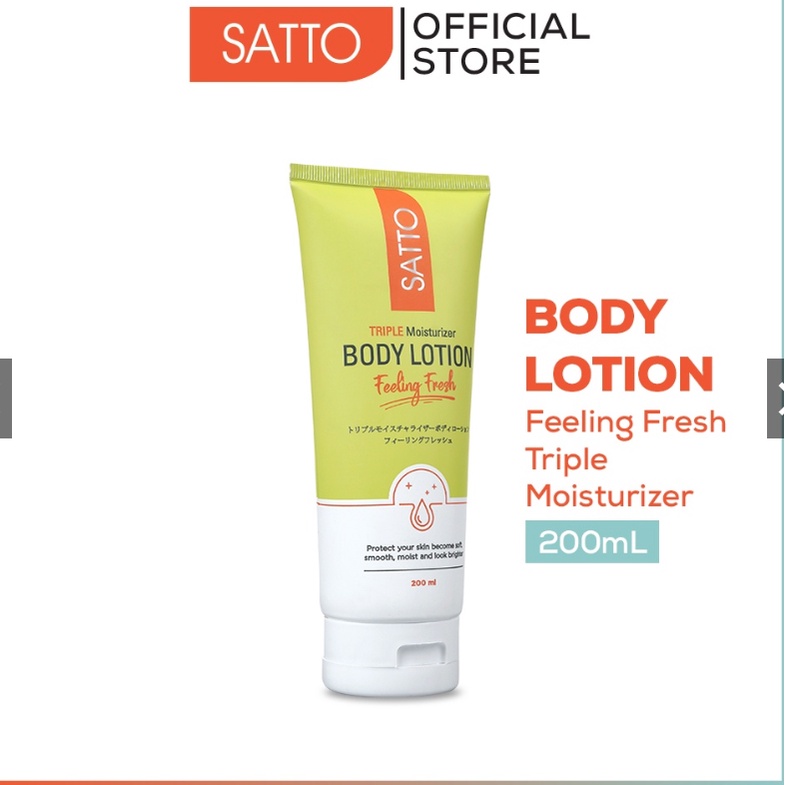 Satto Triple Moisturizer Whitening Body Lotion Feeling Fresh 200 ml