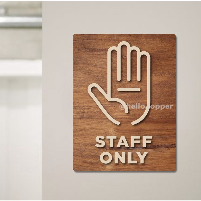 

STAFF ONLY SIGN UNIK KAYU SIGNAGE STAFF ONLY UNIK PAPAN KAYU