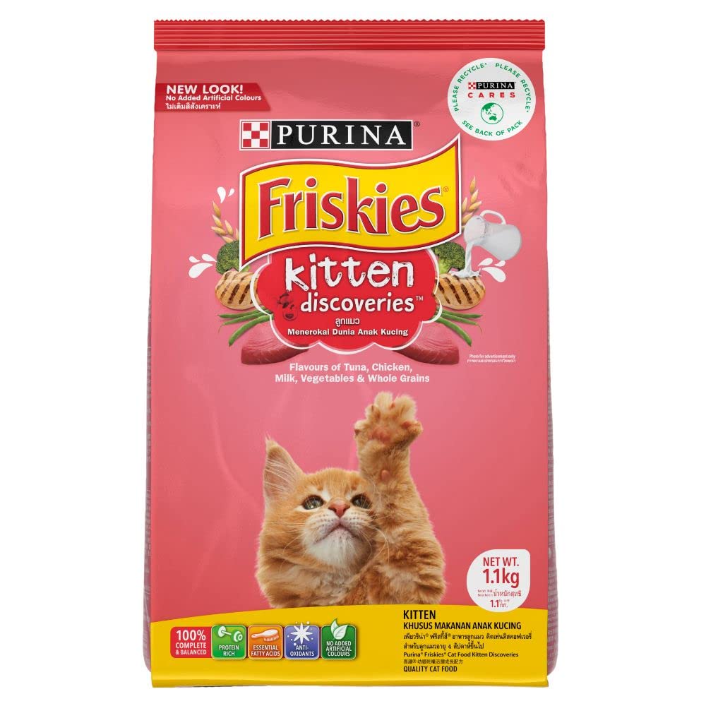 FRISKIES KITTEN 1.1KG DISCOVERIES DRY CAT FOOD / makanan kucing