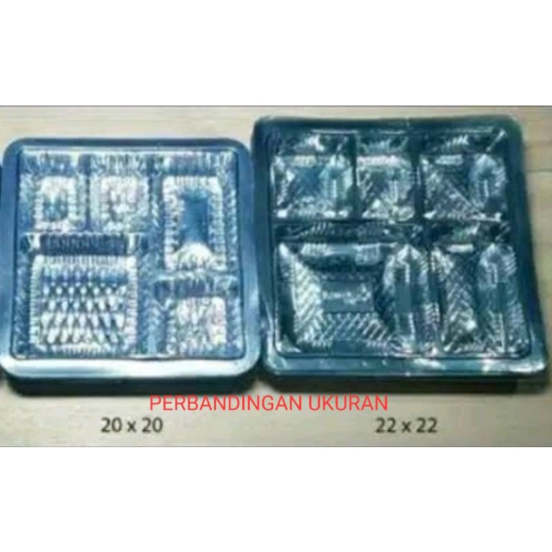 mika nasi kotak uk 18x18, 20x20 dan 22x22,  mika nasi sekat