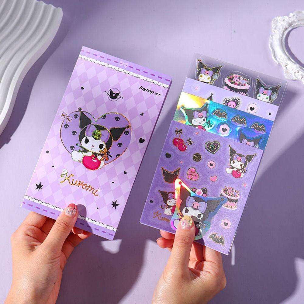 Lanfy Album Stiker Hias Lucu 8lembar Scrapbooking Siswa Melody Alat Tulis DIY PET Sticker