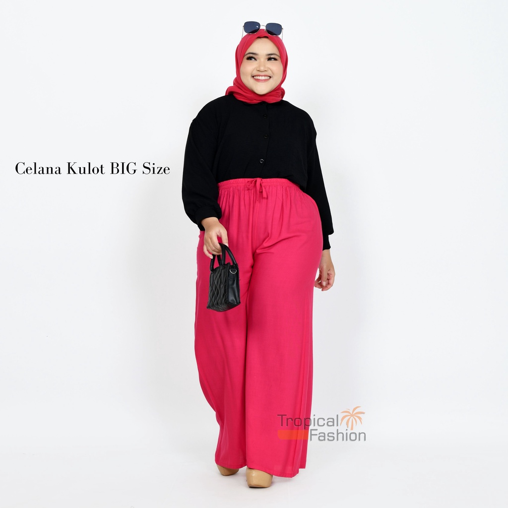 Celana Kulot Wanita Jumbo Bahan Rayon Premium Termurah Kekinian