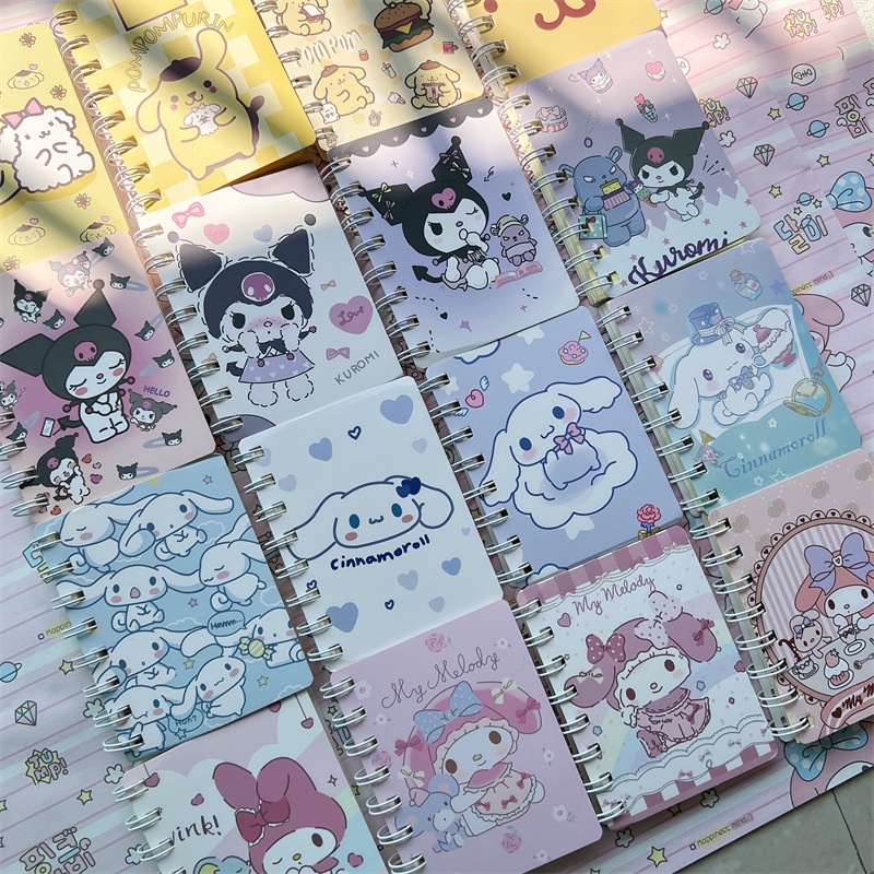 Sanrio Notebook Kuromi Cinnamoroll Pompompurin My Melody Daily Weekly Planner Agenda Weekly Stationery Kantor Perlengkapan Sekolah