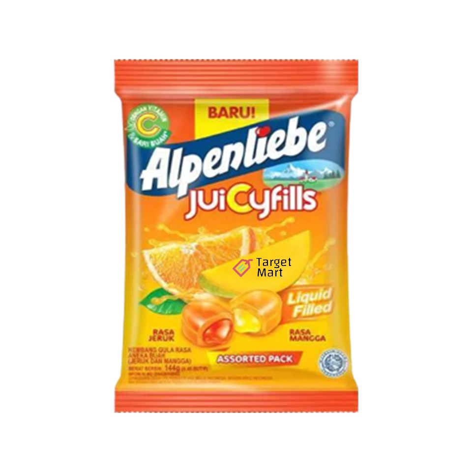 

Alpenliebe Juicyfills Permen Dengan Isi Pasta Buah Jeruk & Mangga