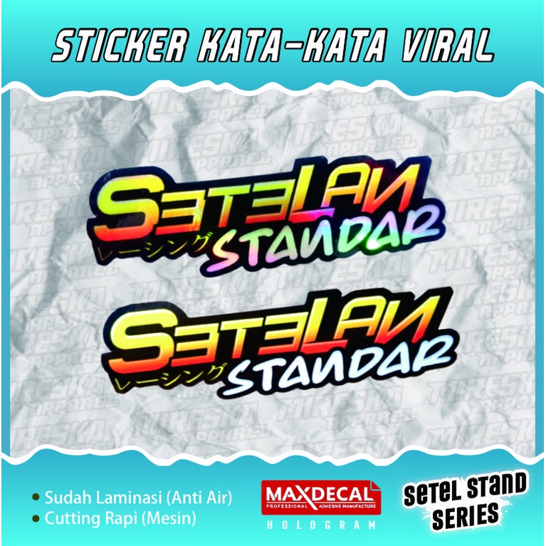 

TERLARIS!!! STICKER SETELAN STANDAR ESTETIK VIRAL | STIKER HELM MOTOR CUTTING VIRAL HOLOGRAM | KATA-KATA | STICKER RACING | STICKER PACK | STICKER BRAND | STIKER | SOUNDBALAPBLITAR | f2_design | sidacreative | rizkigalery15 | SANDRACE