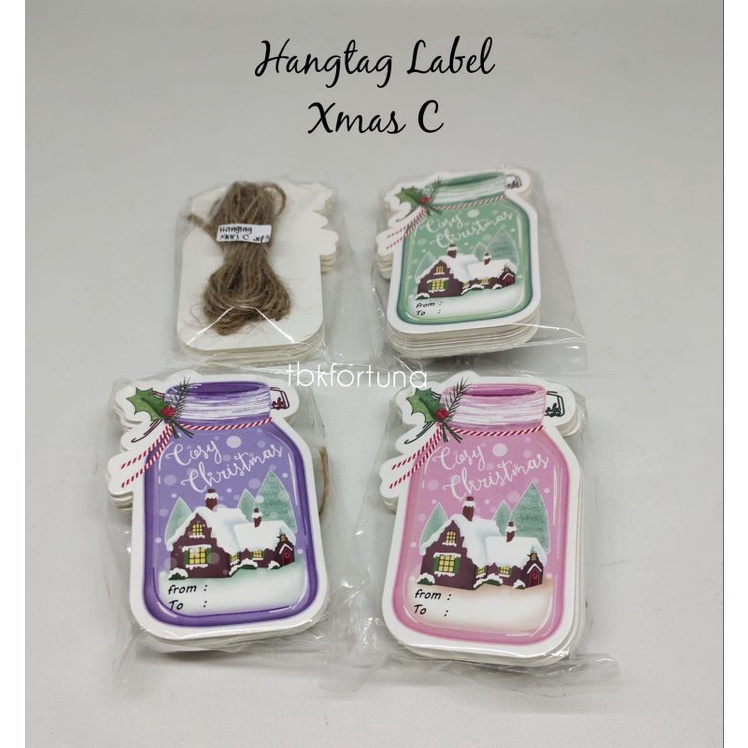 

Hangtag Label xmas C Bentuk Botol isi 20pcs