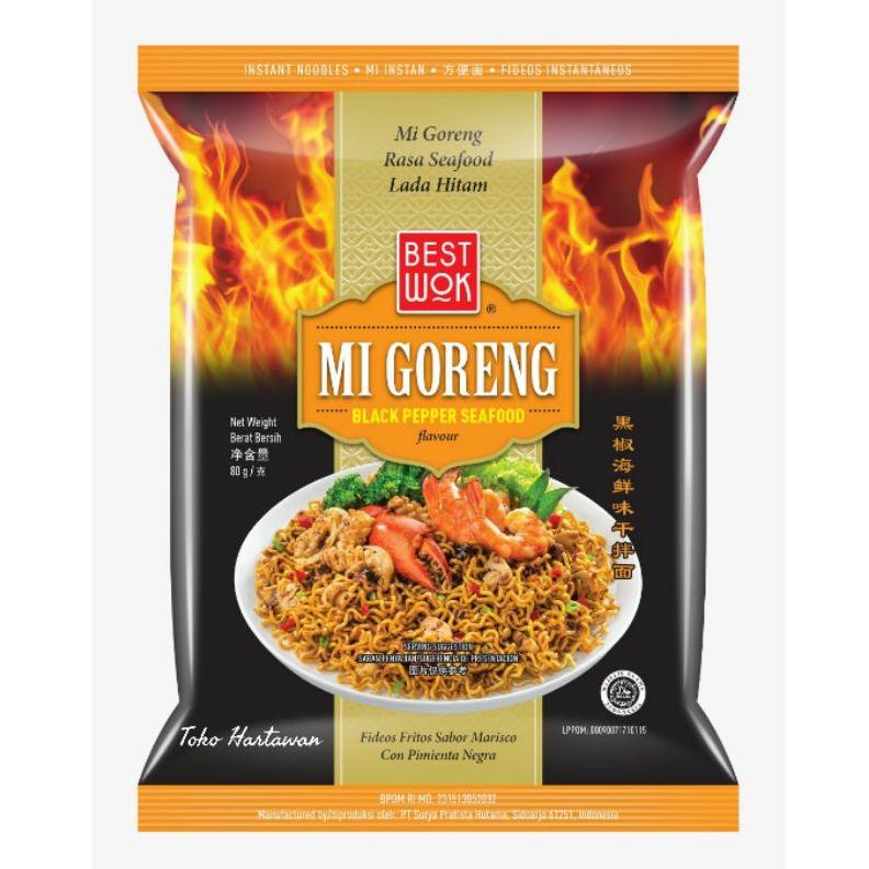 

[V-6&R ➸) Mie Goreng Blackpepper Seafood Best Wok 80 gram HALAL!! bisa cod
