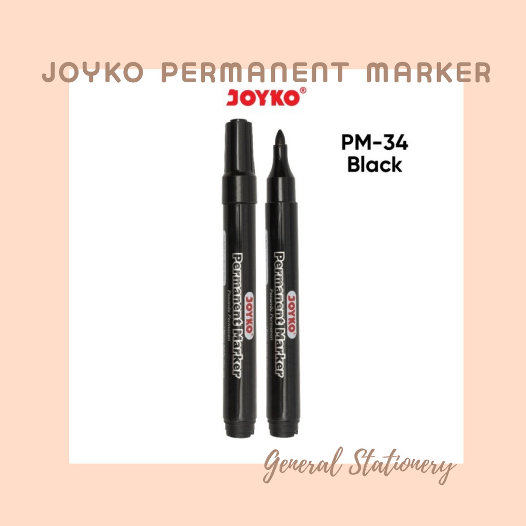 

Joyko Permanent Marker PM-34 Black / Spidol Joyko PM-34 Hitam