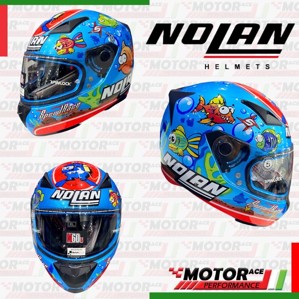 Helm / Helmet NOLAN N605 Melandri Aquarium Pearl Blue Original - Motorace