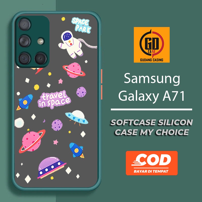 Case SAMSUNG GALAXY A71  Case Hp SAMSUNG  GALAXY A71 Case Mychoice Gudang Casing [STIKER GALAXY] Cas