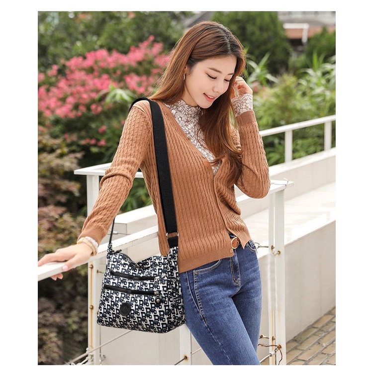 TASHAPPY EL 4277 Tas SELEMPANG Wanita Canvas Motif Casual Kekinian 2022 Model korea supplier tas import