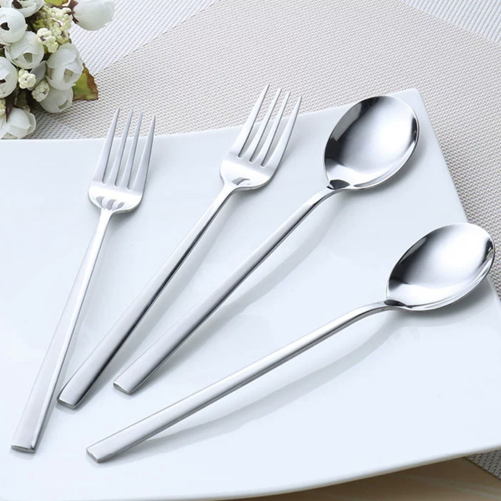 Sendok garpu korea stainless sujeo set makan spoon fork steel sus 304