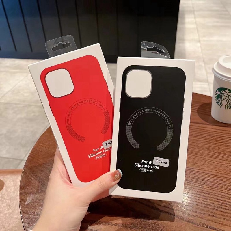 [Wireless Charging Magesafe] Silikon Cair Skin Feel Soft Case Untuk iPhone XR XS Max Casing Handphone Iphone12 13 Pro Max