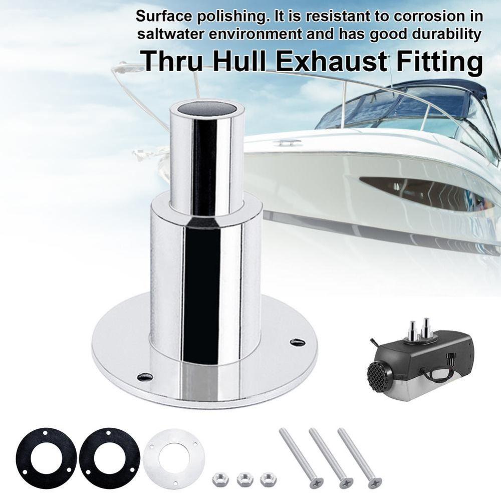 Lanfy Hull Exhaust Fitting Tube 1Set Air Diesel Heater Stainless Steel Pipa Pemanas Kapal Laut Aksesoris Air Heater Pipa Bagian Hardware