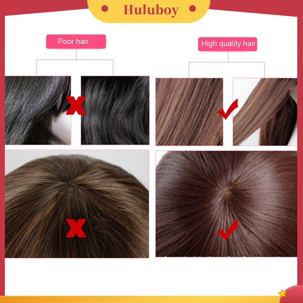 Rambut Palsu Extension Model Panjang Lurus Bahan Serat Sintetis Tahan Panas Untuk Wanita