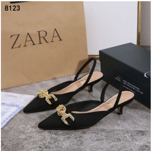 Zara Heels #8123 IMPORT BLACK SUEDE