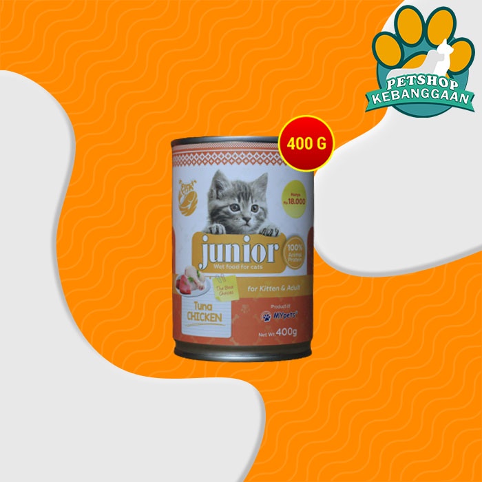 Makanan Kucing Basah Junior Wet Food Kaleng 400 Gram