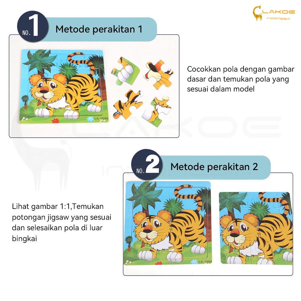 Mainan puzzle kayu lucu Jigsaw wooden puzzle anak