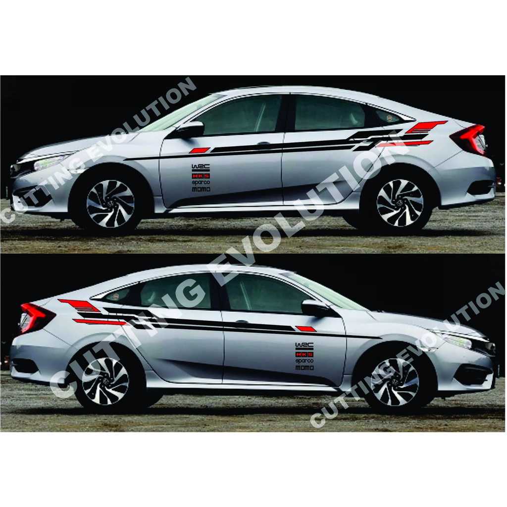 Stiker cuting mobil sedan Corolla sedan sticker mobil sedan terlaris harga sudah 2pcs sepasang