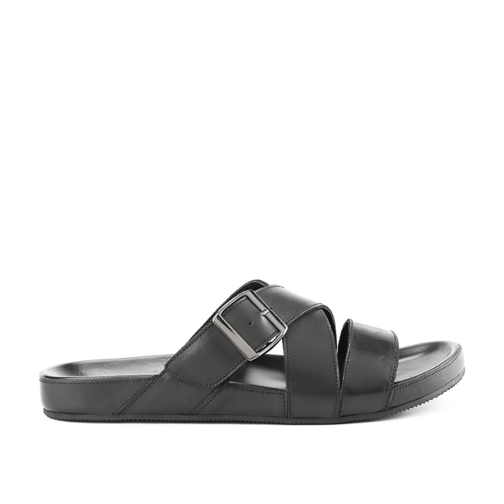 Sandal Casual Pria Andrew Shoes Fabert Black