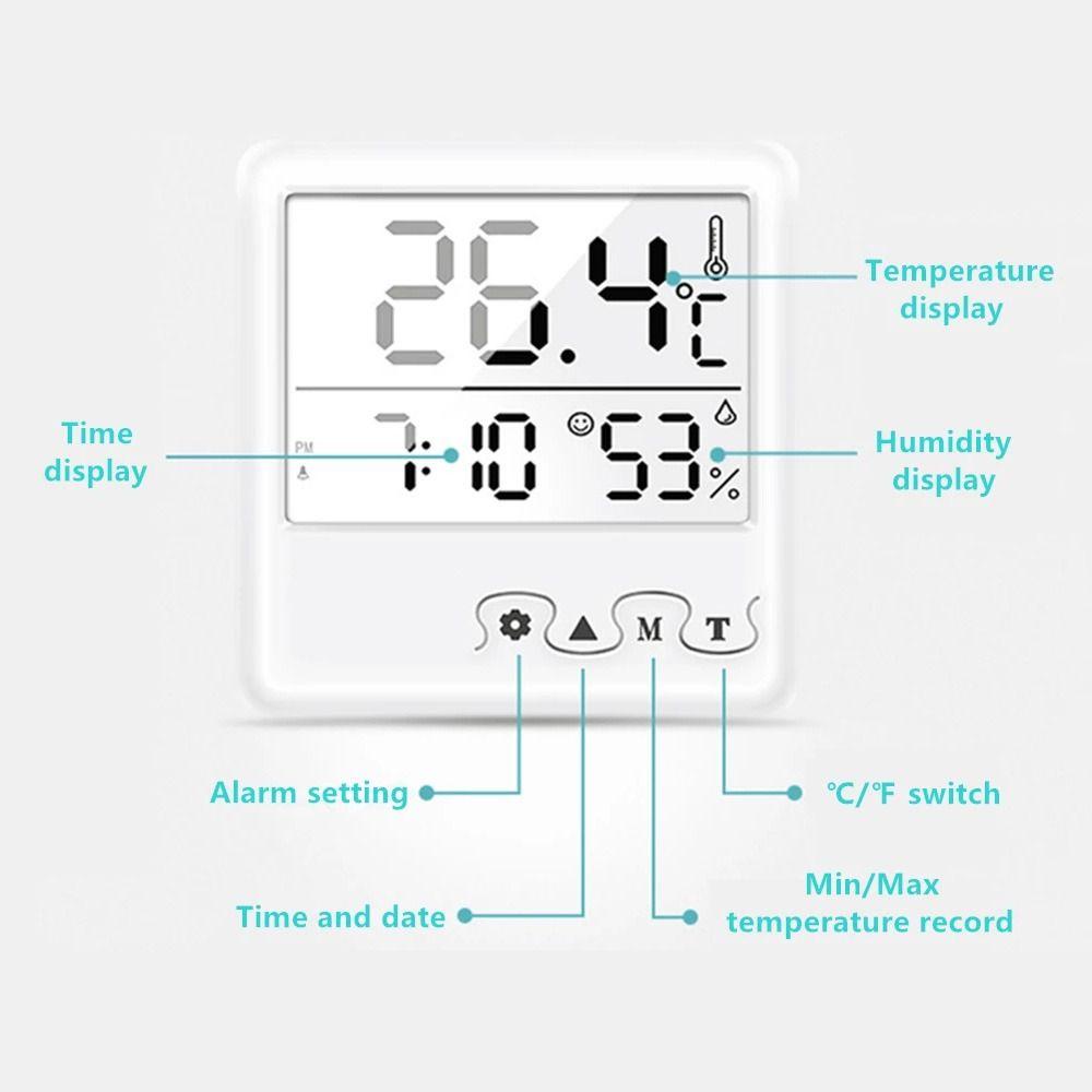 POPULAR Thermo-hygrometer Digital Populer Sensor Suhu Indoor Nyaman Profesional