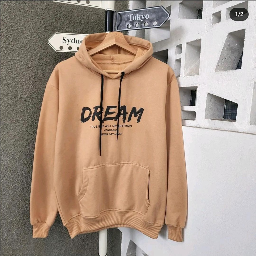 (COD) DREAM HOODIE BAHAN FLEECE UNISEX