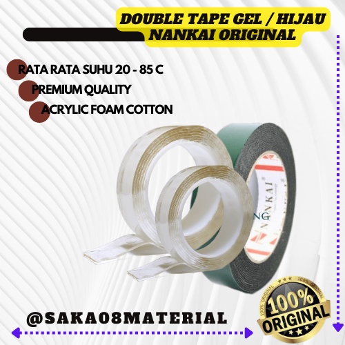 

Promo Double Tape Nano Gel Bening Hijau 220-01 Nankai Original Terbaru / Dobel Tip Bening Super Kuat / Double Tip Hijau / Daubel Tip / Isolasi / Lakban / Lakban Bolak Balik / Dobel tip Busa Foam / Isolasi Bening 2 Sisi / Tape 3m Terlaris @Saka08Material