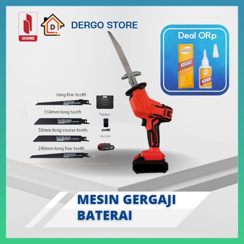 Mesin Gergaji Baterai Serbaguna X2000 origial, Gergaji listrik portable lithium 24V, Genggam Lithium