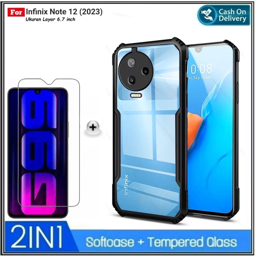 Case Infinix Note 12 PRO 4G NFC Infinix Note 12 2023 Soft Hard Fusion Transparan Casing