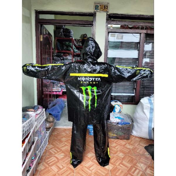 Jas Hujan Jaket Celana &quot; MONSTER ENERGY &quot;