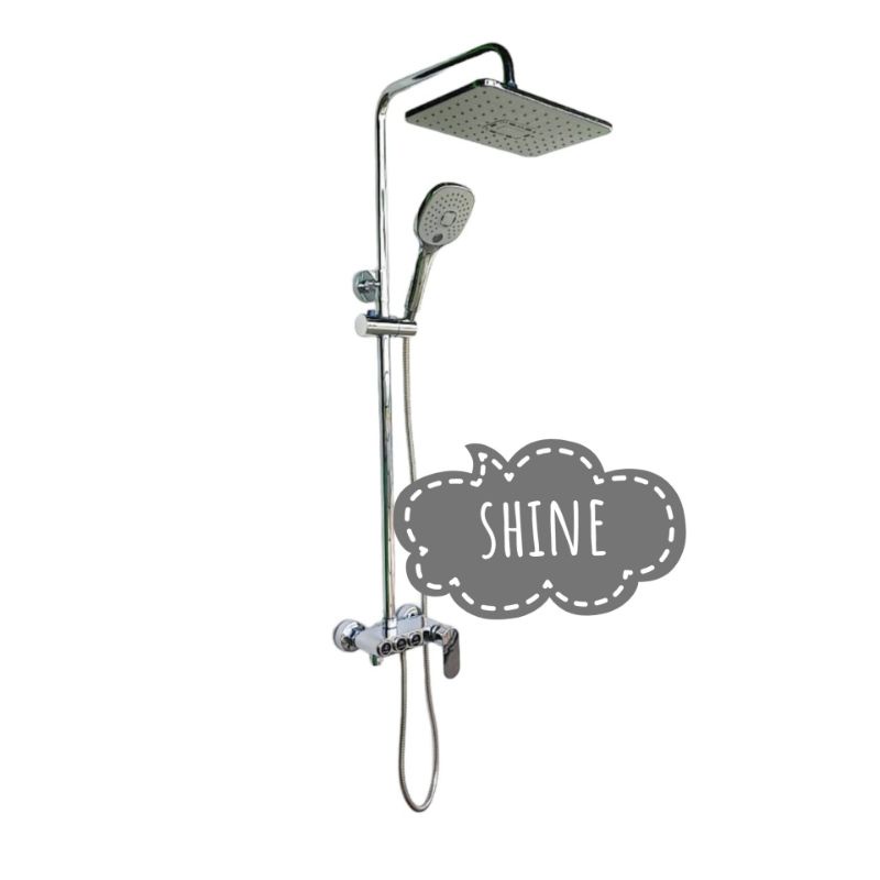 Shower Coloum 3 in 1 Kran Push/Kran Tekan/Keran/Shower Tiang/Sower Set