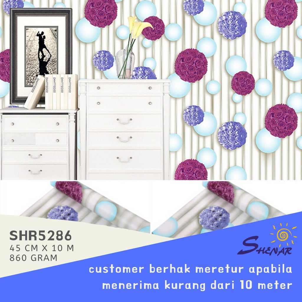 BISA COD , WALLPAPER ROLL UKURAN 45 CM X 10 M STICKER TEMBOL TERMURAH UNIK KARAKTER MOTIF SERBAGUNA DEKORASI - SHENAR