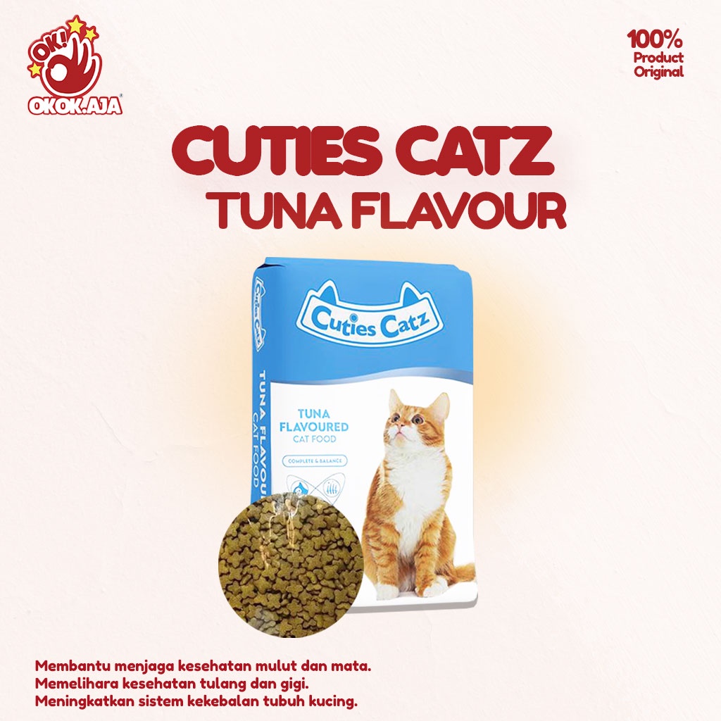 Makanan Kucing kering Premium Cuties Catz 1kg