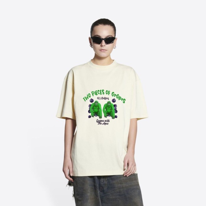 CHUG - GRAPES OVERSIZED TEE - BROKEN WHITE