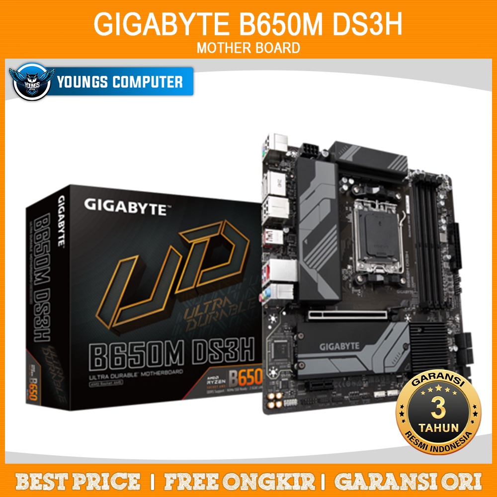 GIGABYTE B650M DS3H | MOTHERBOARD AMD B650 AM5 DDR5 Micro ATX