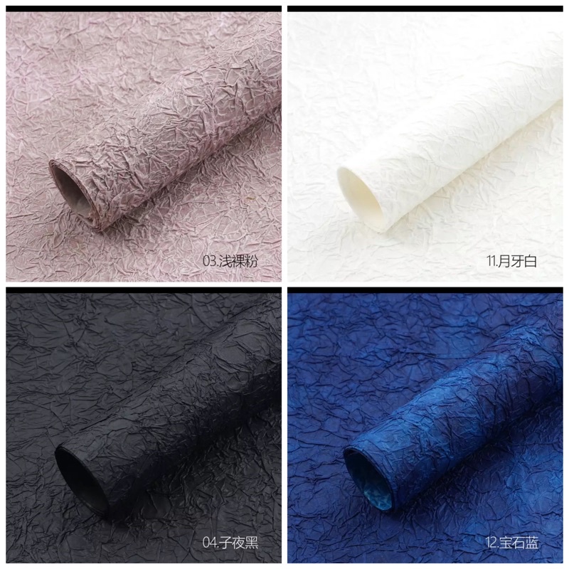 

1 set 4 warna paper wrinkle / kertas kusut for scrapbook journal journaling bujo