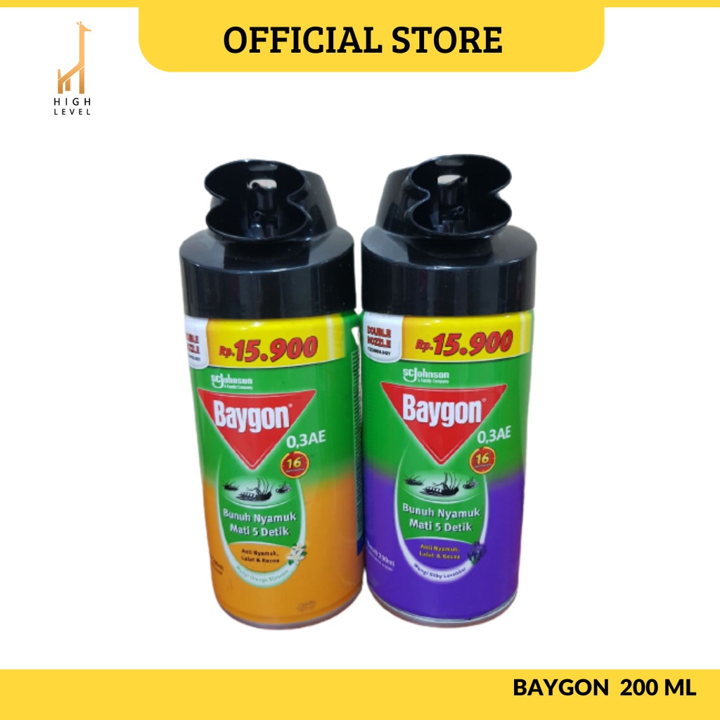 Baygon Spay Anti Nyamuk Orange Lavender 200 ml